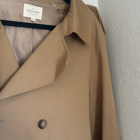 Sezane Scott Tan Trench Coat - Picture 6 of 11